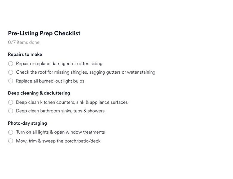 Selling Your Home Checklist
